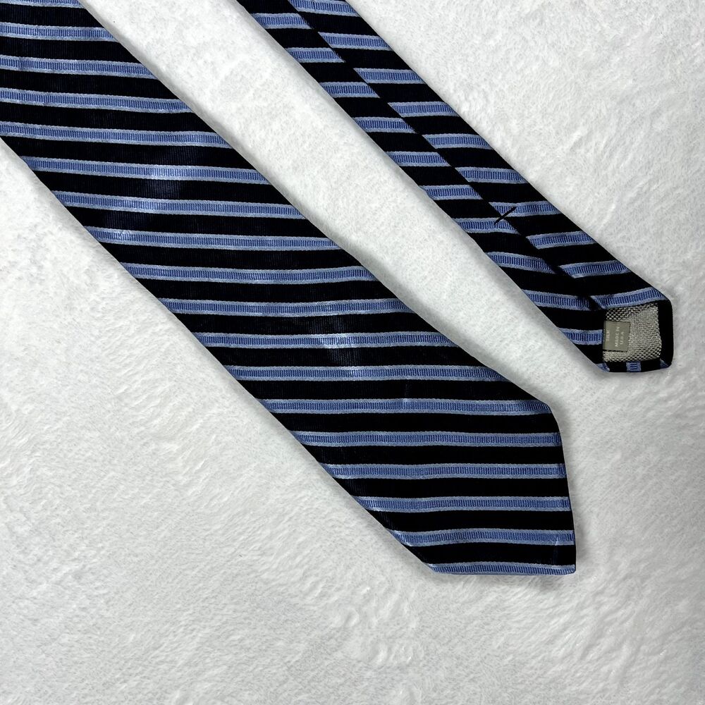 Nordstrom Men's Navy Blue Diagonal Striped Silk Necktie Business Tie USA